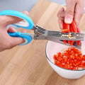 Mehrschichtige Frühlingszwiebelschere
