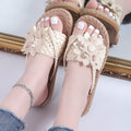 Strand-Flip-Flops mit Blumenmuster