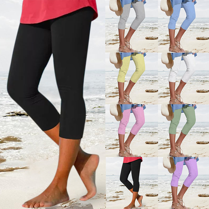 Einfarbige, lässige Leggings für Damen Hauptbild