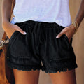 Lässige Jeans-kurze Hose für Damen mit Taschen, Baumwoll-Jeans-kurze Hose