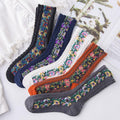 Crew-Socken aus Baumwolle im Vintage-Blumenstil