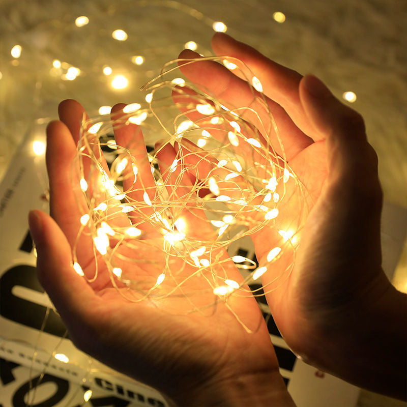 Weihnachts-Lichterkette aus Kupferdraht mit USB-Fernbedienung Hauptbild