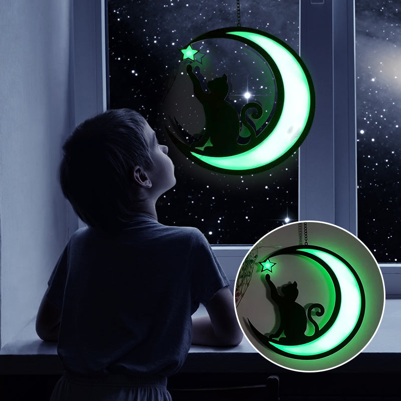 Mond-Schwarze-Katzen-Dekorationen Zweitbild