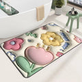 Weiche, schlammabsorbierende Bodenmatte mit 3D-Blume