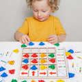 Holztisch-Farbrichtungsspiel für Kinder