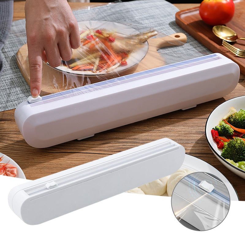 Plastikfolienspender mit Schneider