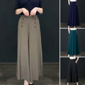 Stilvolle, plissierte Hose mit weitem Bein