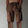 Gerade kurze Hose mit Stretch-Kordelzug für Herren