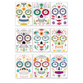 Halloween Wasserfester Tattoo Aufkleber-Gruseliges Halloween-Set