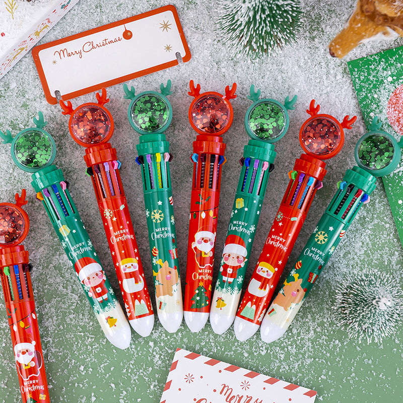 Niedliches Weihnachts-Glitzerstift-Set Hauptbild