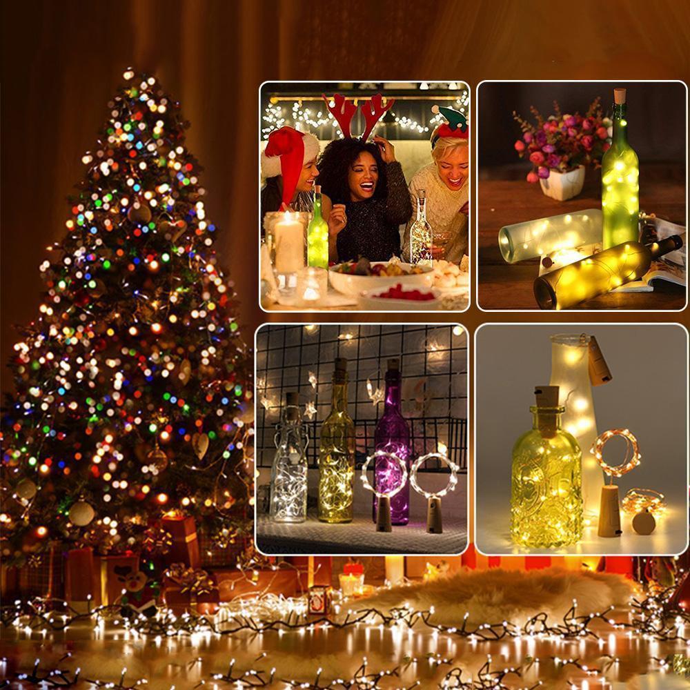 LED Flaschenlicht Kork Nachtlicht DIY Deko Geschenk Hauptbild