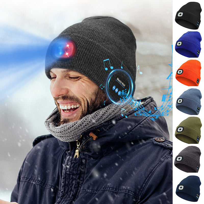 Bluetooth-Mütze mit LED-Licht und abnehmbaren Lautsprechern Hauptbild