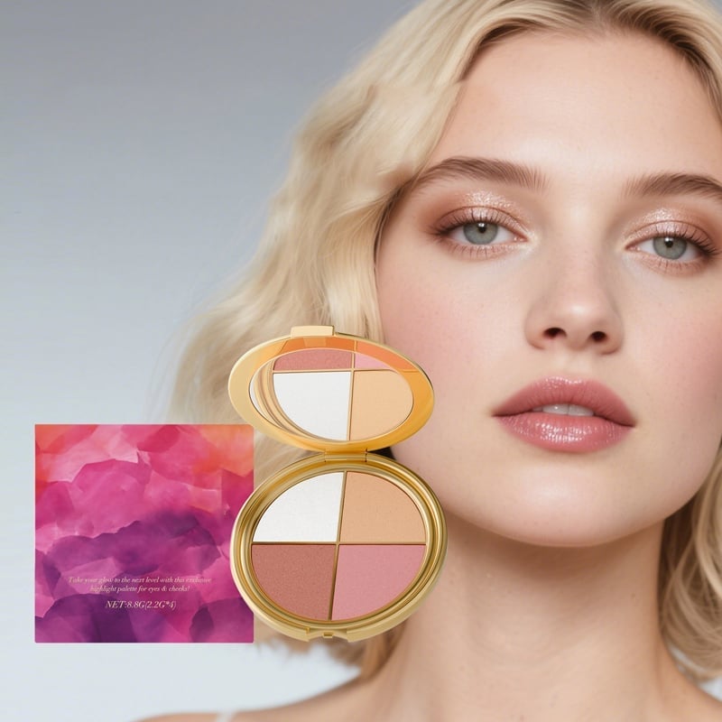 All-in-One-Highlight-, Lidschatten- und Rouge-Palette Hauptbild