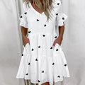 Freizeitkleid mit Rüschenmuster