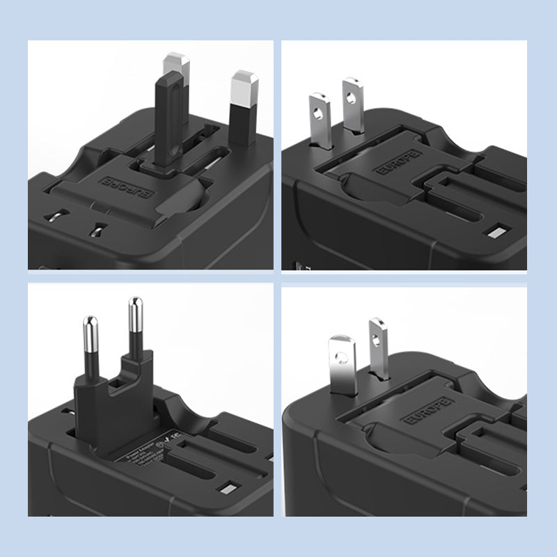 Universeller Reiseadapter mit zwei USB-Anschlüssen