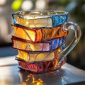 Handbemalte Buchkaffeetasse