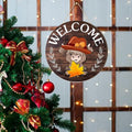 DIY hölzernes Weihnachtsschild "Highland Bull" als Willkommensschild