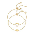 Verstellbare Love-Friendship-Armbänder im Zweier-Pack