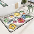 Weiche, schlammabsorbierende Bodenmatte mit 3D-Blume