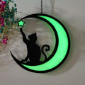 Mond-Schwarze-Katzen-Dekorationen