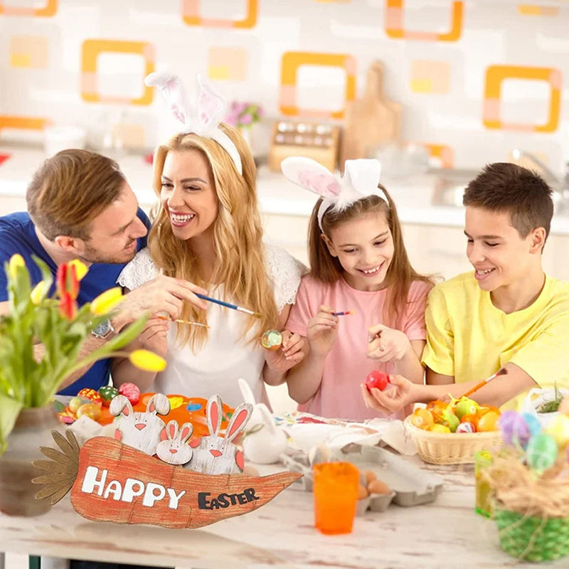 Oster-Happy-Schild-Dekoration Zweitbild