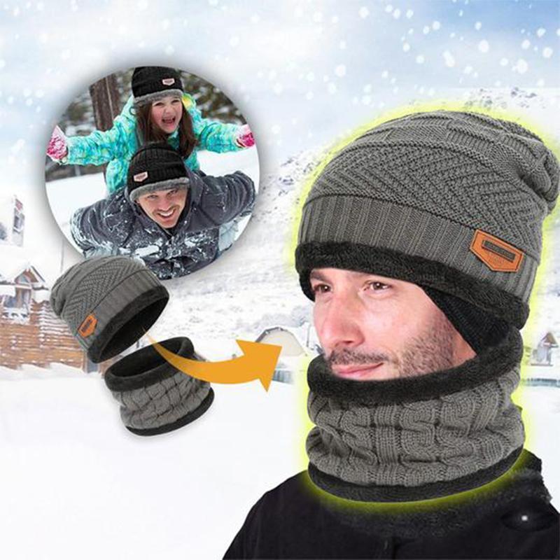 Warme Mütze mit Schal Zweitbild