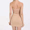 Gerafftes Wickelschlauch-Minikleid