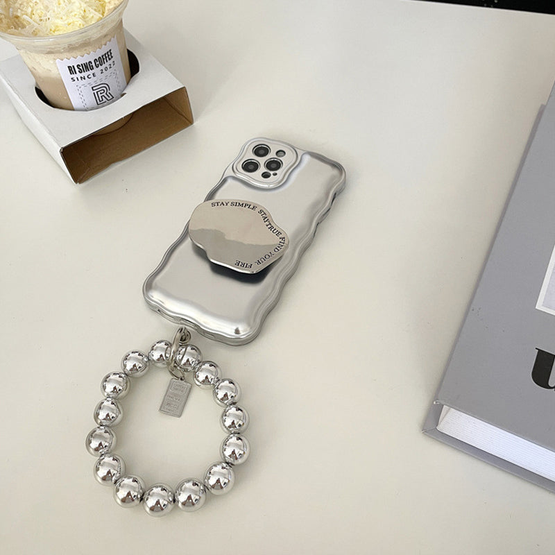 Mattetete silberne Kugelarmband-Luftpolsterhülle für das iPhone