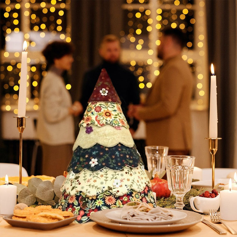 Handgefertigtes Weihnachtsbaum-Quilt-Set Zweitbild