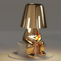 Thinker Little Golden Man Tischlampe