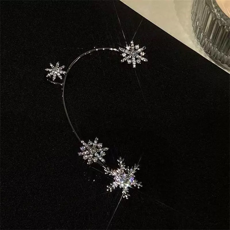 Diamant- und Zirkonia-Ohrringe ohne Löcher Zweitbild
