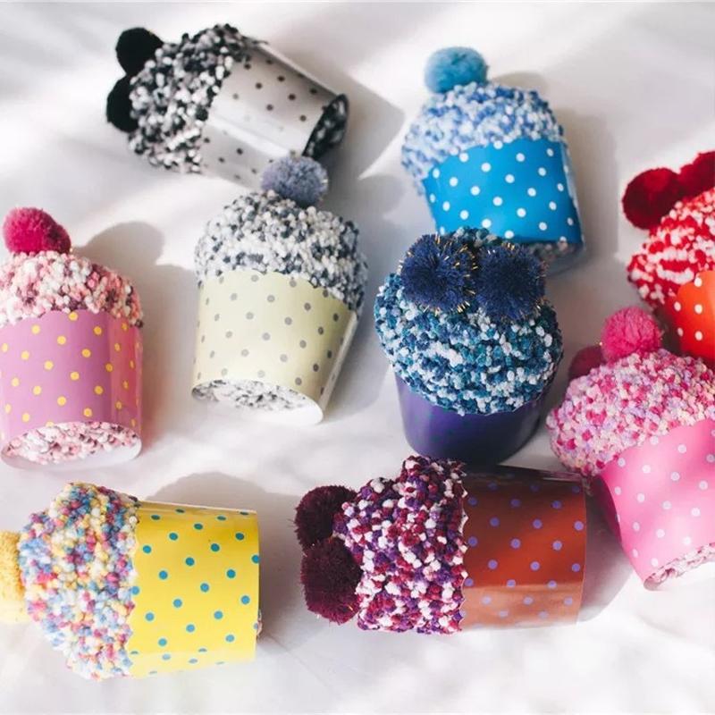 Cupcake-Socken aus Korallenfleece