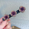 Seitliche Haarspange mit drei Blumen