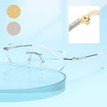 Modische randlose Anti-Blaulicht-Lesebrille