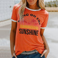 T-Shirt mit Rundhalsausschnitt und Kokosnussbaum-Print
