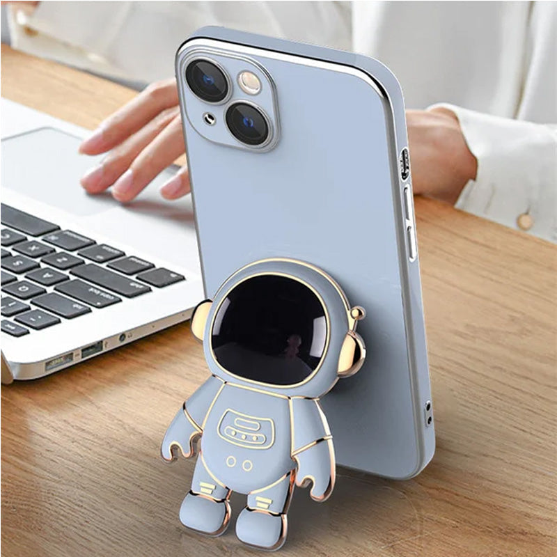 6D-Beschichtung Astronaut Hidden Stand Hülle Abdeckung für iPhone Zweitbild