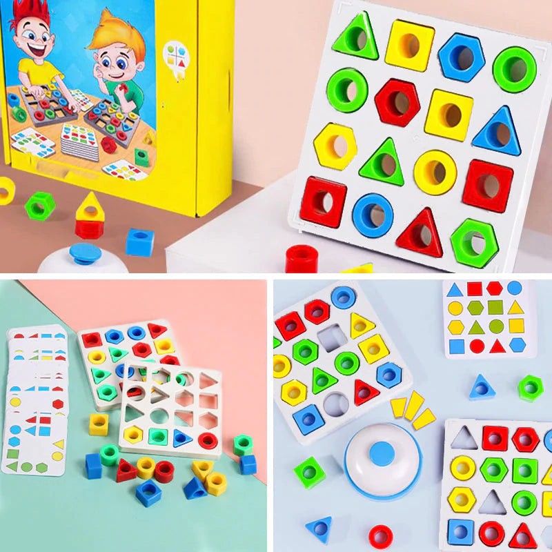 Form-Matteteching-Spiel, farbsensorisches Lernspielzeug Zweitbild