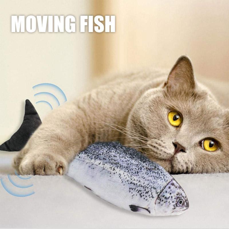 Plüsch-Simulation USB-Lade-Katzen-Fisch-Spielzeug Zweitbild