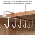 6 Haken für Kleiderbügel unter dem Schrank