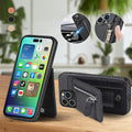 Brieftaschenhülle mit magnetischem Reißverschluss und Kreditkartenhalter für das iPhone