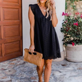 Elegantes, hohles Spitzenkleid