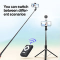 Selfie-Stick mit LED-Fülllicht