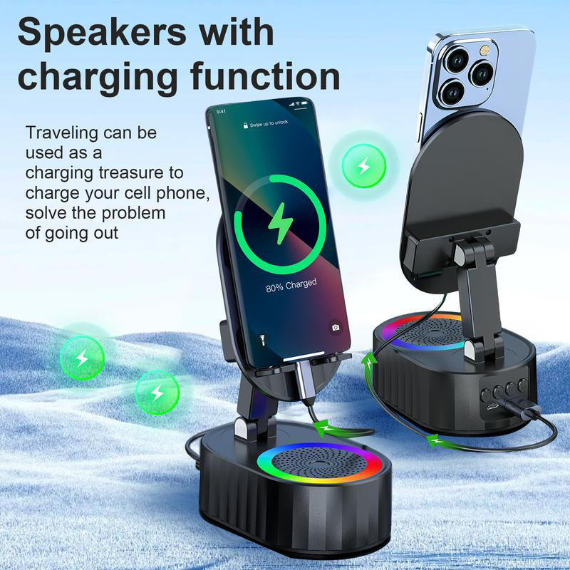 Drahtloser Induktions-Audio-Bluetooth-Lautsprecher 5-in-1-Telefonhalter Zweitbild