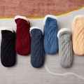 Neue Innenbereich-Socken-Hausschuhe aus Webstoff und Samt