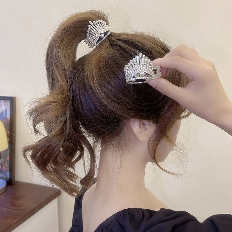 Kronen-Strass-Grabclip Zweitbild