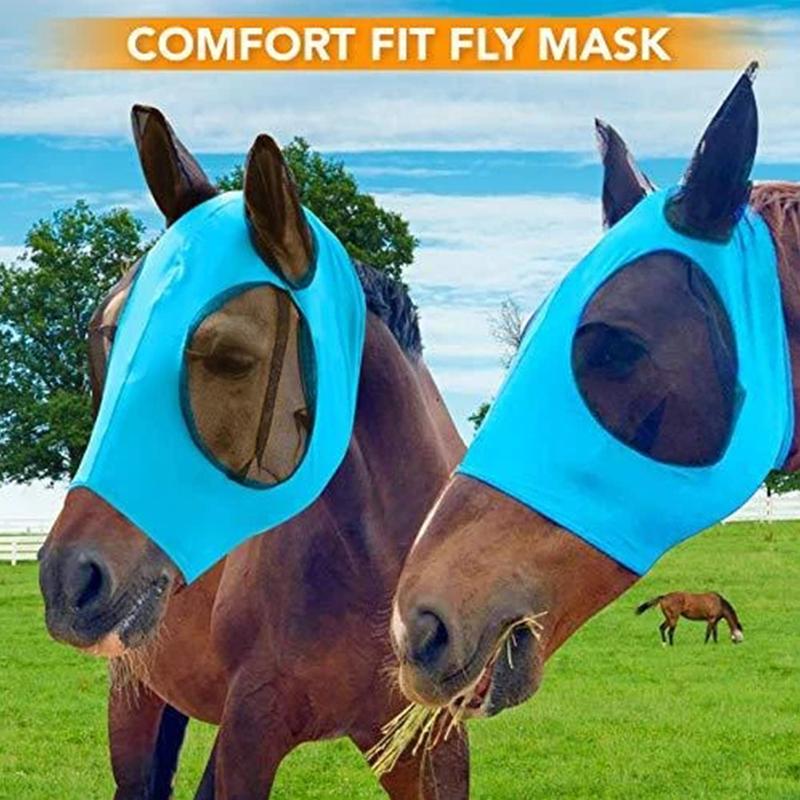 Anti-Fliegen-Netz-Maske für Pferde Zweitbild