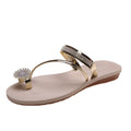 Sommerliche glänzende Strass-Sandalen