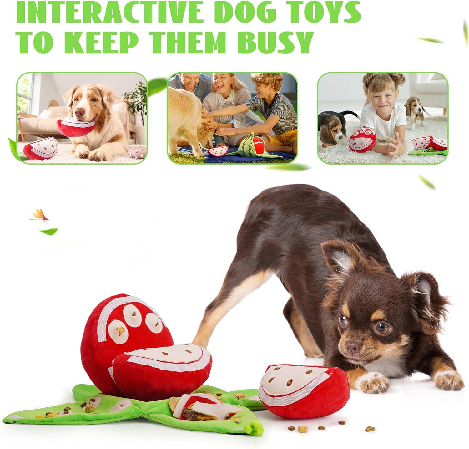 Orangefarbenes Plüsch-Hundespielzeug zum Versteckspiel Zweitbild