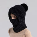 Gestrickte 3-in-1-Kälteschutzmütze für Damen