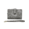 Kleine dreifach faltbare Lederbrieftasche für Damen